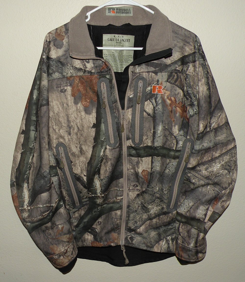 Russell Outdoors Gale L4 Men's Med Softshell Jacket R4476 APX G2 Treestand Camo